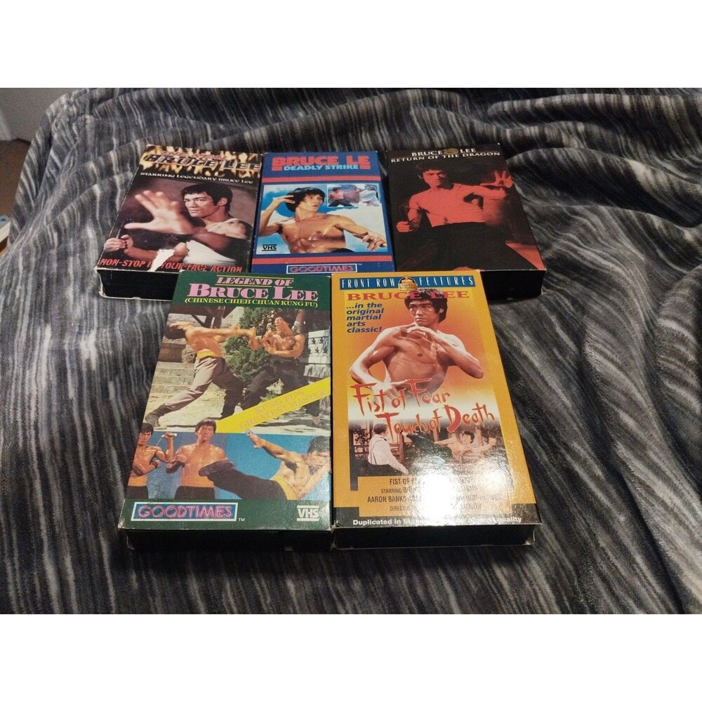 Bruce Lee VHS Tapes Lot of 5 - Kung Fu